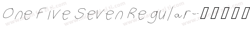 One Five Seven Regular字体转换